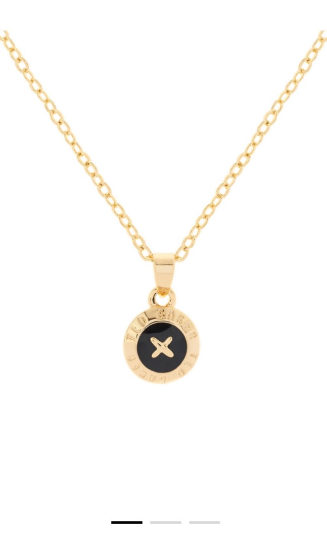 Elvina enamel button necklace store