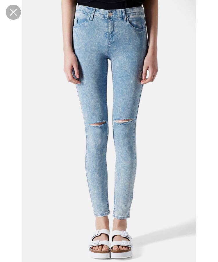 topshop moto leigh ripped skinny jeans