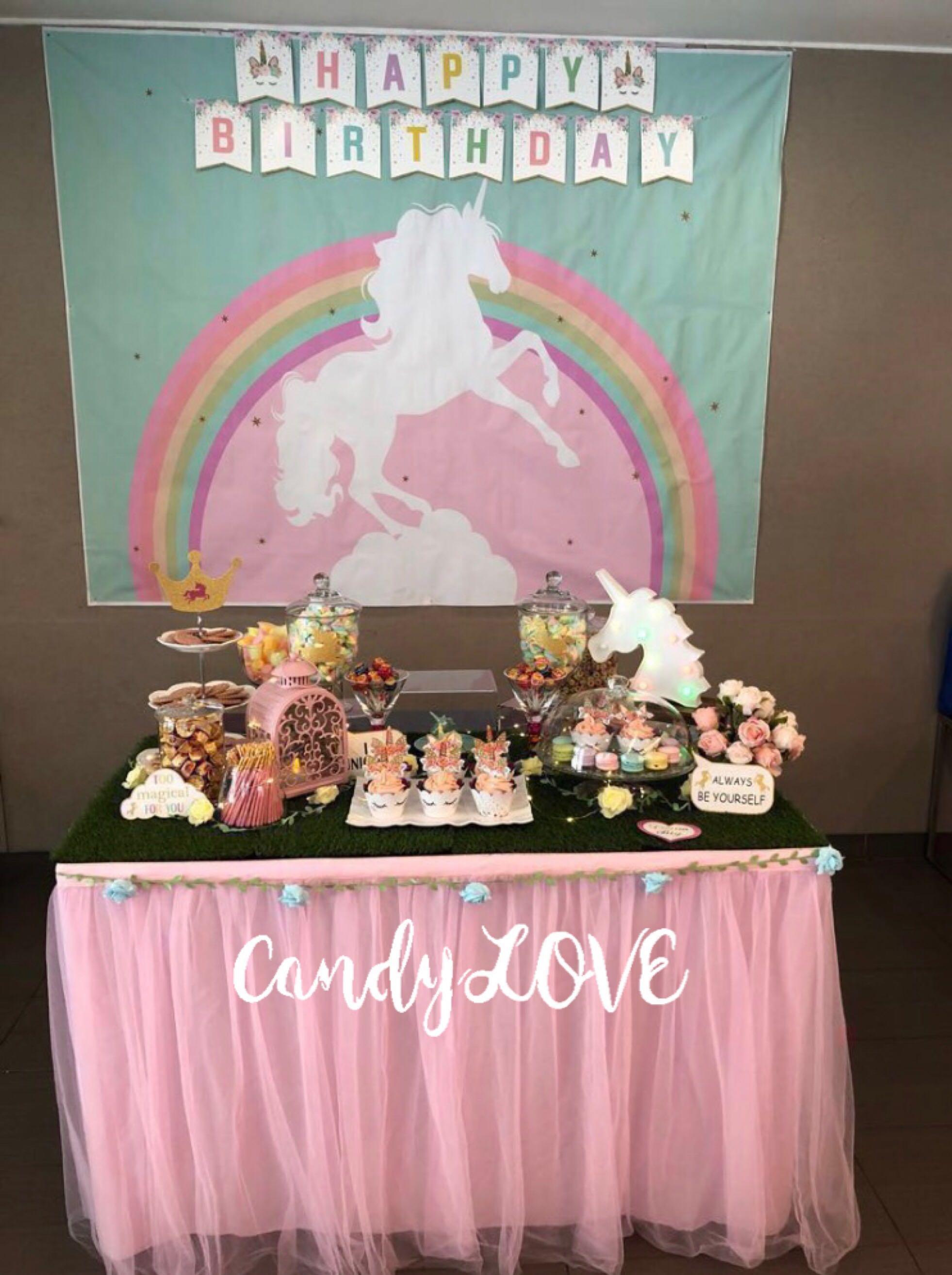Unicorn Magical Dessert Table Full Setup Decor Only Design