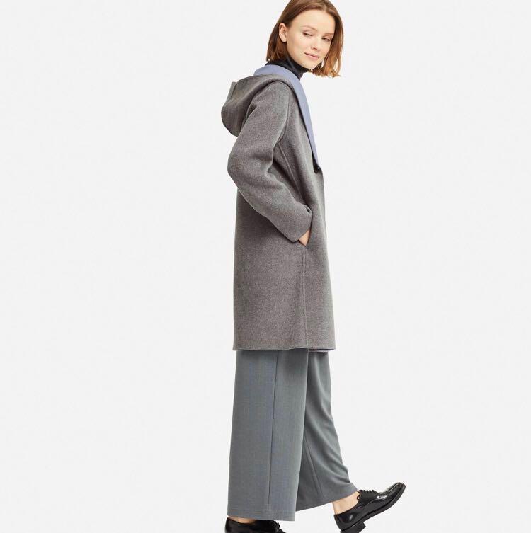 Double face hooded coat uniqlo outlet