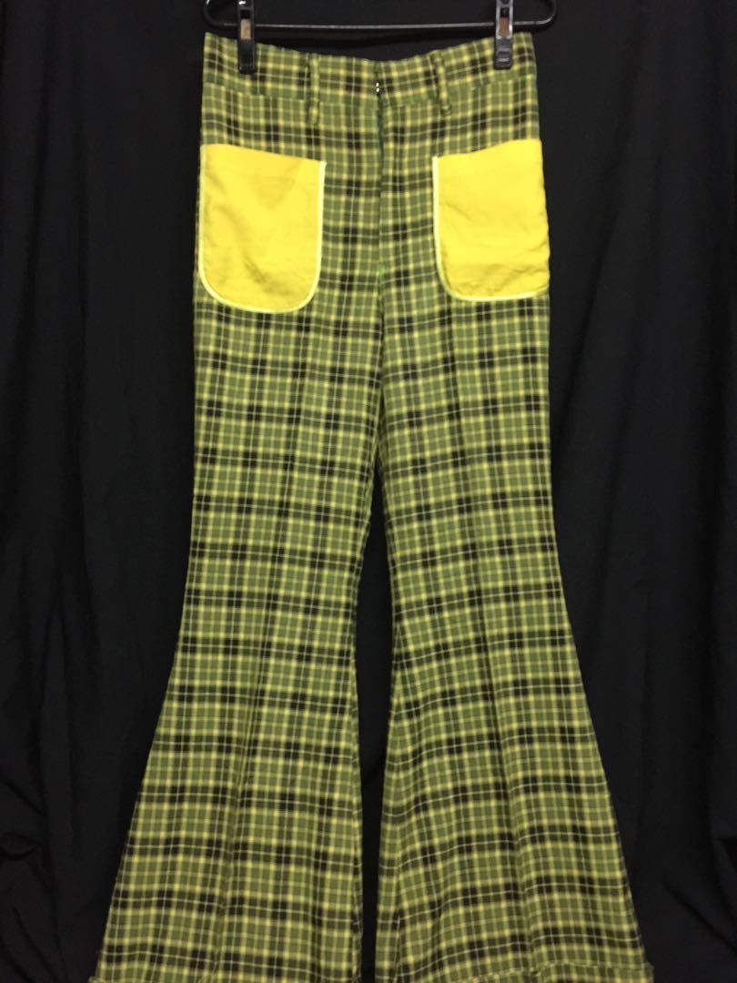 Mens 70's clearance plaid pants