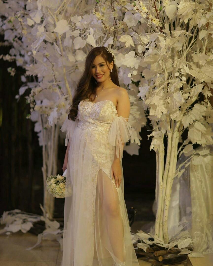 For Rent Designer White Floral Tulle Dress On Carousell