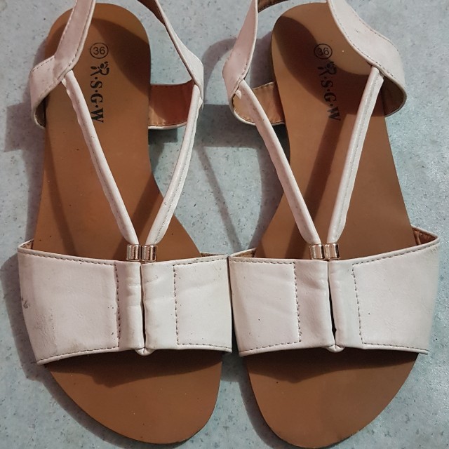 white fashion sandals