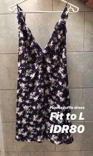 Floral v neck dress