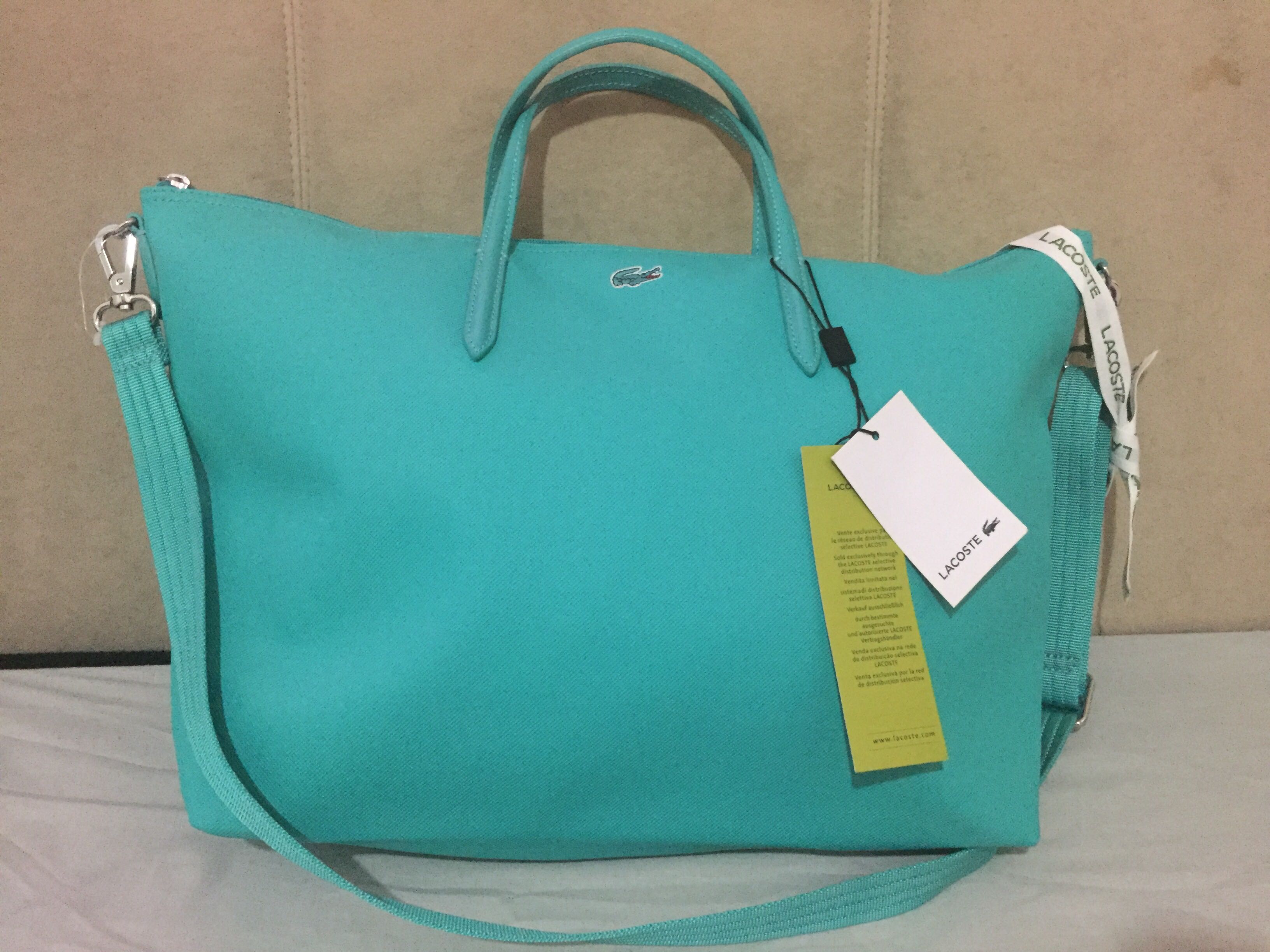 Lacoste dual sale carry tote bag