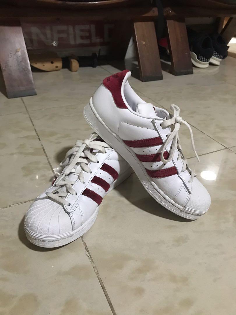 Adidas Superstar in red, UK 5.5, Women's Fashion, Shoes, Sneakers on  Carousell