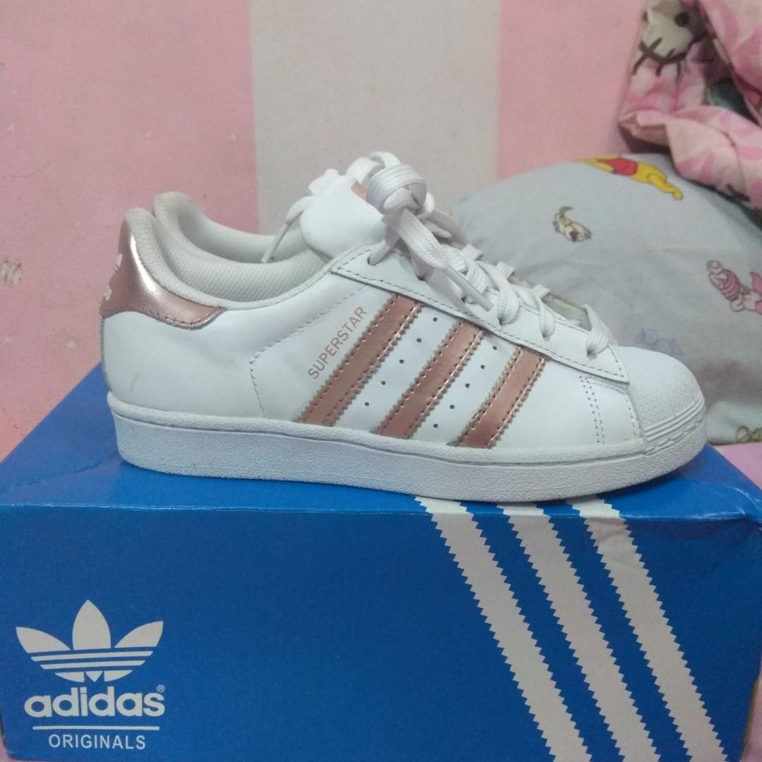 adidas superstar white rose gold