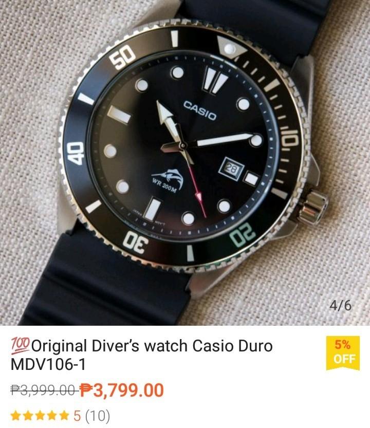 Auttlhentic Casio Duro MDV106 1A Men s Fashion Watches Accessories Watches on Carousell