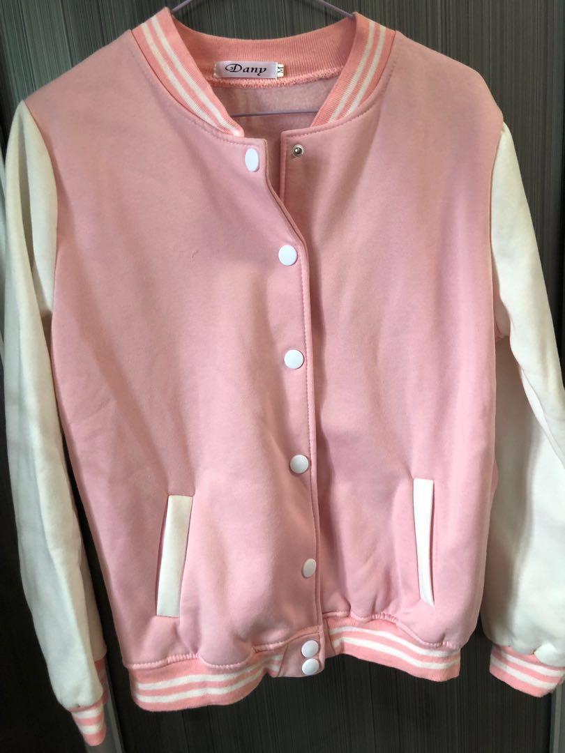 baseball jacket pink