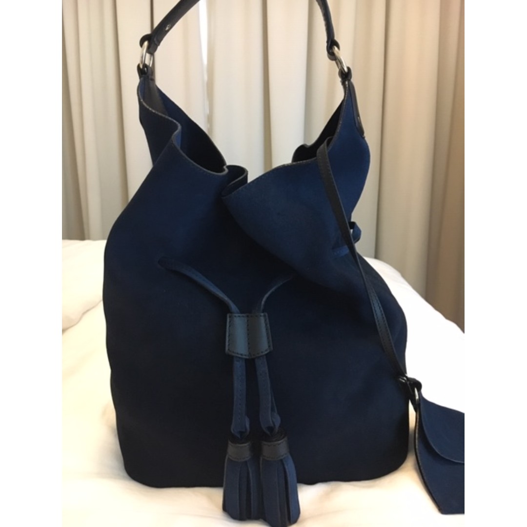 SALE!BURBERRY Suede Bucket Bag Drawstring with tassels, Women's Fashion,  Bags & Wallets, Tote Bags on Carousell