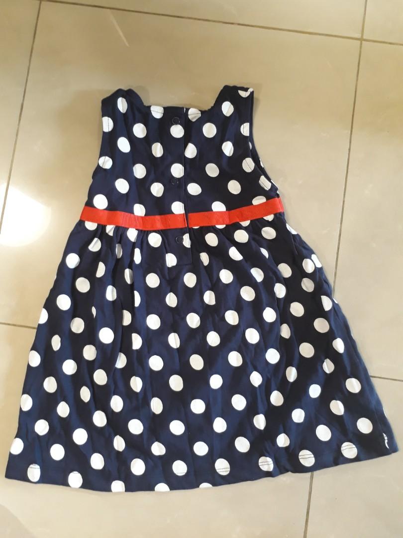 Girls blue sales polka dot dress