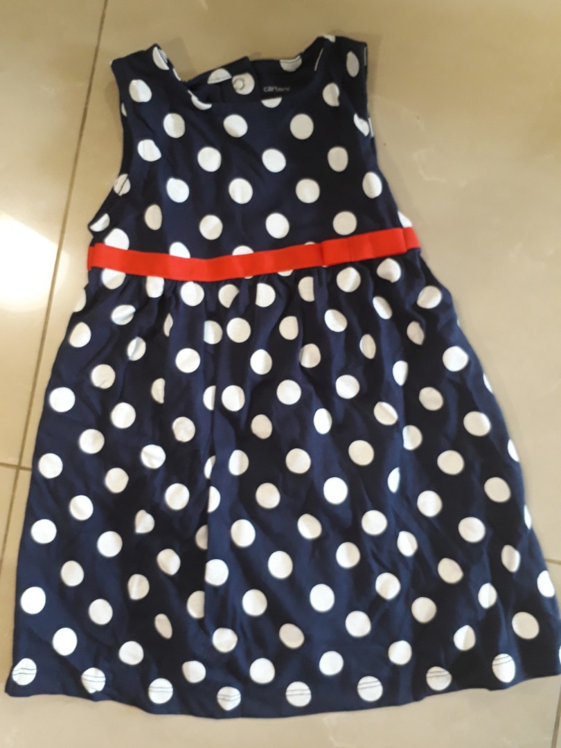 Girls blue hotsell polka dot dress