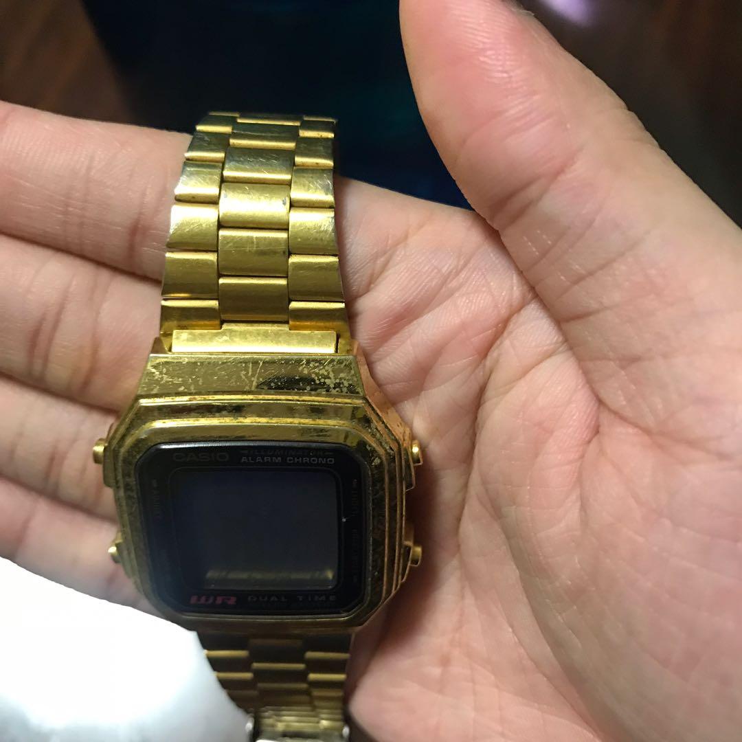 Casio gold new arrivals chain watch