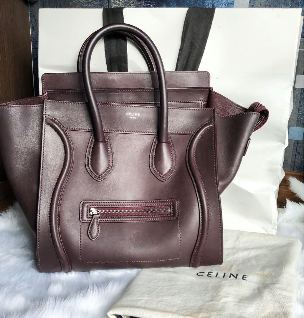 Micro luggage handbag in smooth calfskin clearance