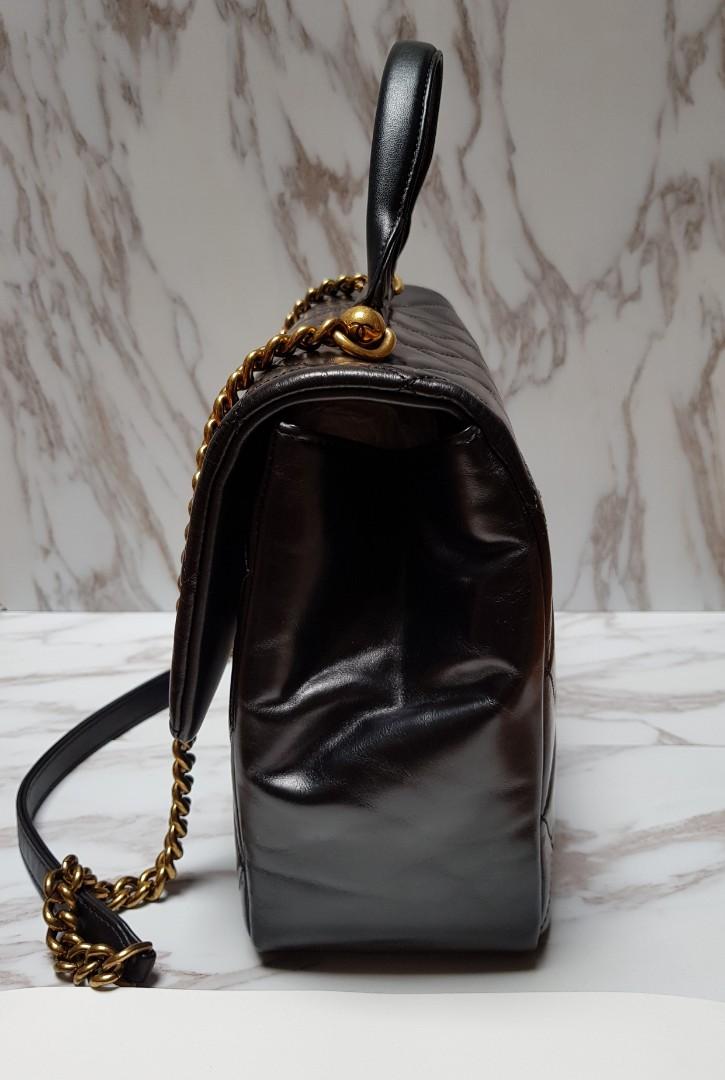 chanel gold bar top handle