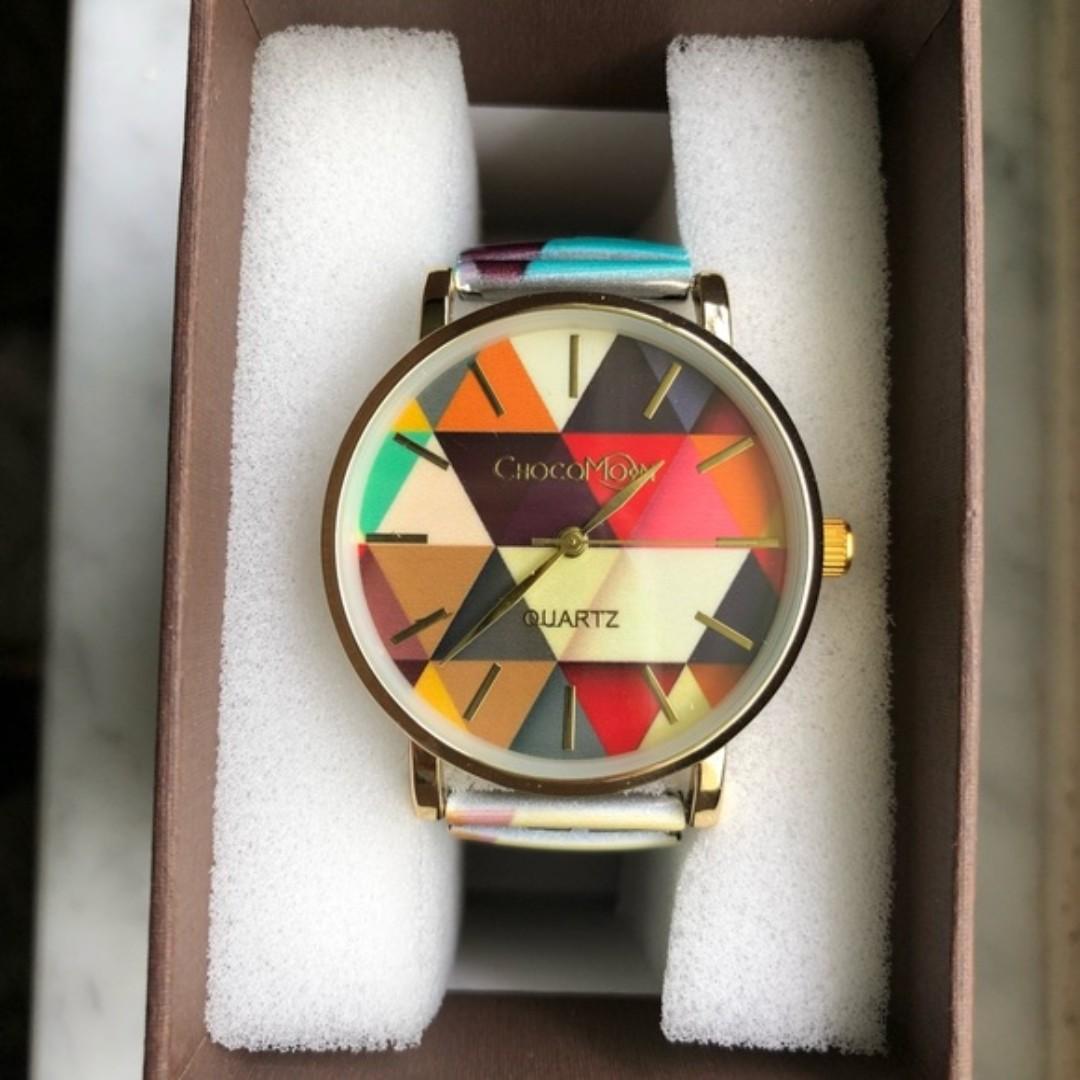 Chocomoon geometric ladies watch vintage style store