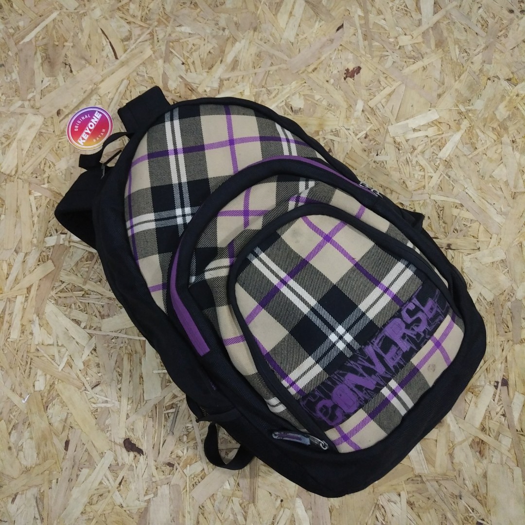 Converse Motif Flanel Backpack Original Men S Fashion Men S Bags