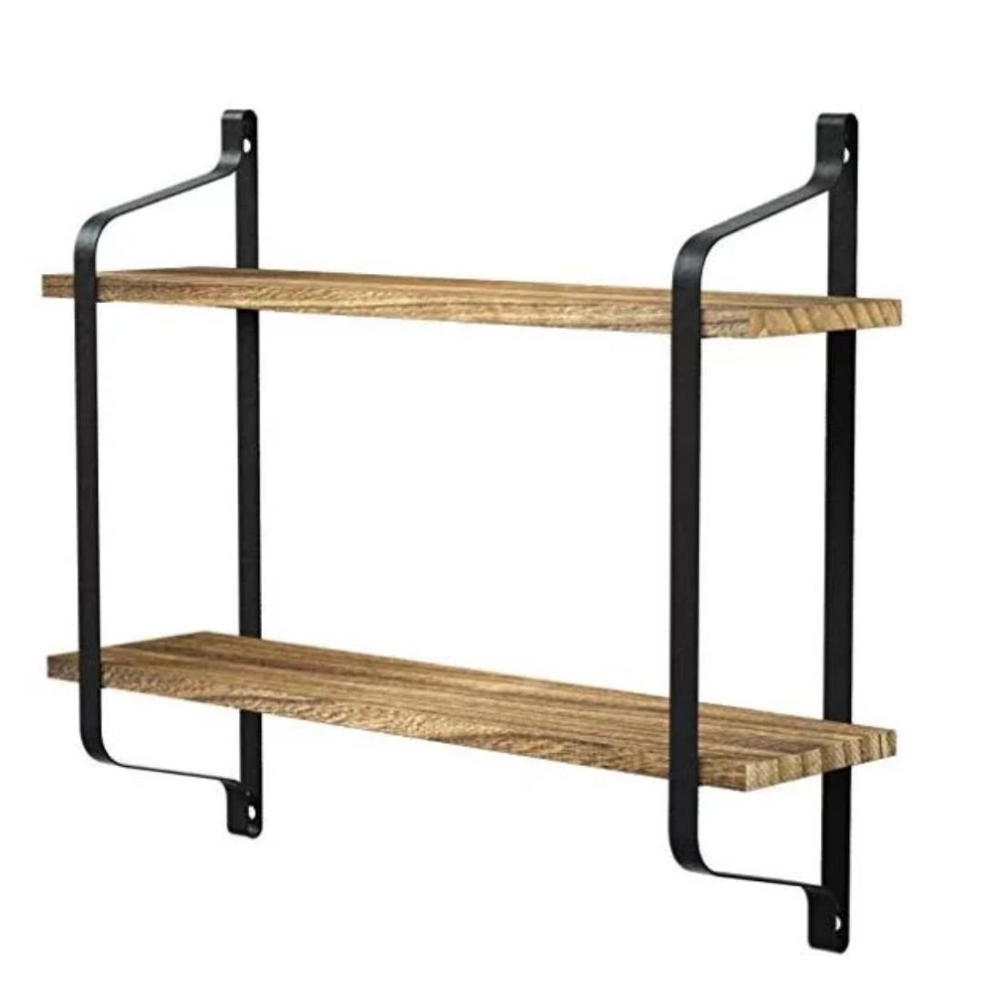 E1039 Love Kankei Rustic Floating Book Shelves Wall Mounted