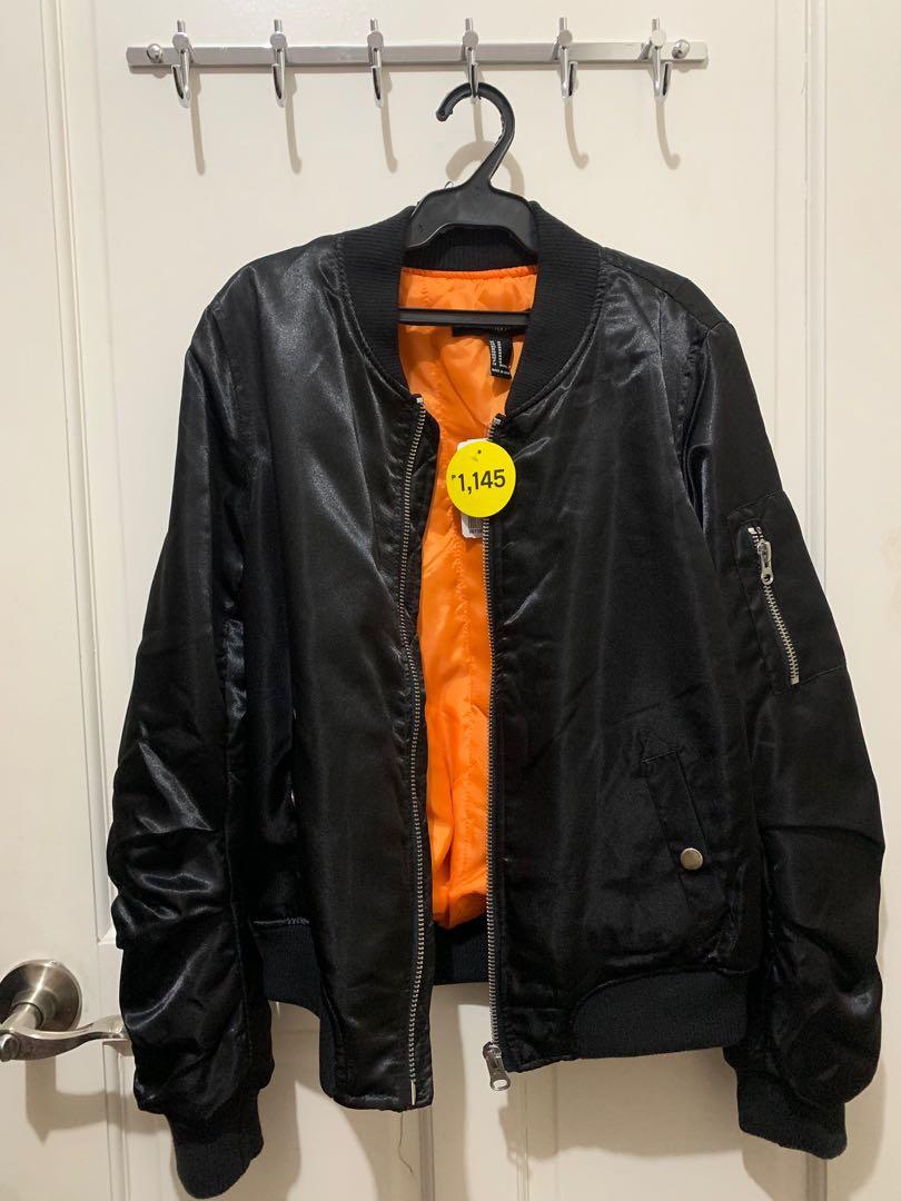 Forever 21 black bomber jacket Women s Fashion Coats Jackets