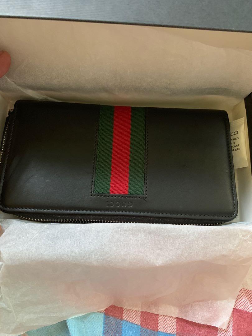 gucci mens wallet with zipper