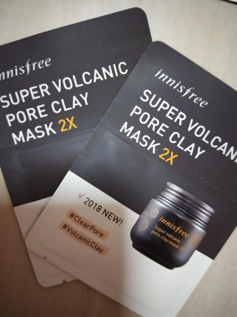 Innisfree Super Volcanic Pore Clay Mask Sample X 1 Health Beauty Face Skin Care On Carousell