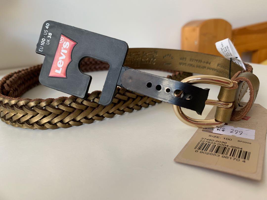 levis genuine leather belt