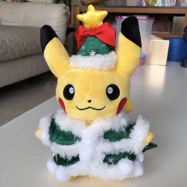 christmas pikachu plush