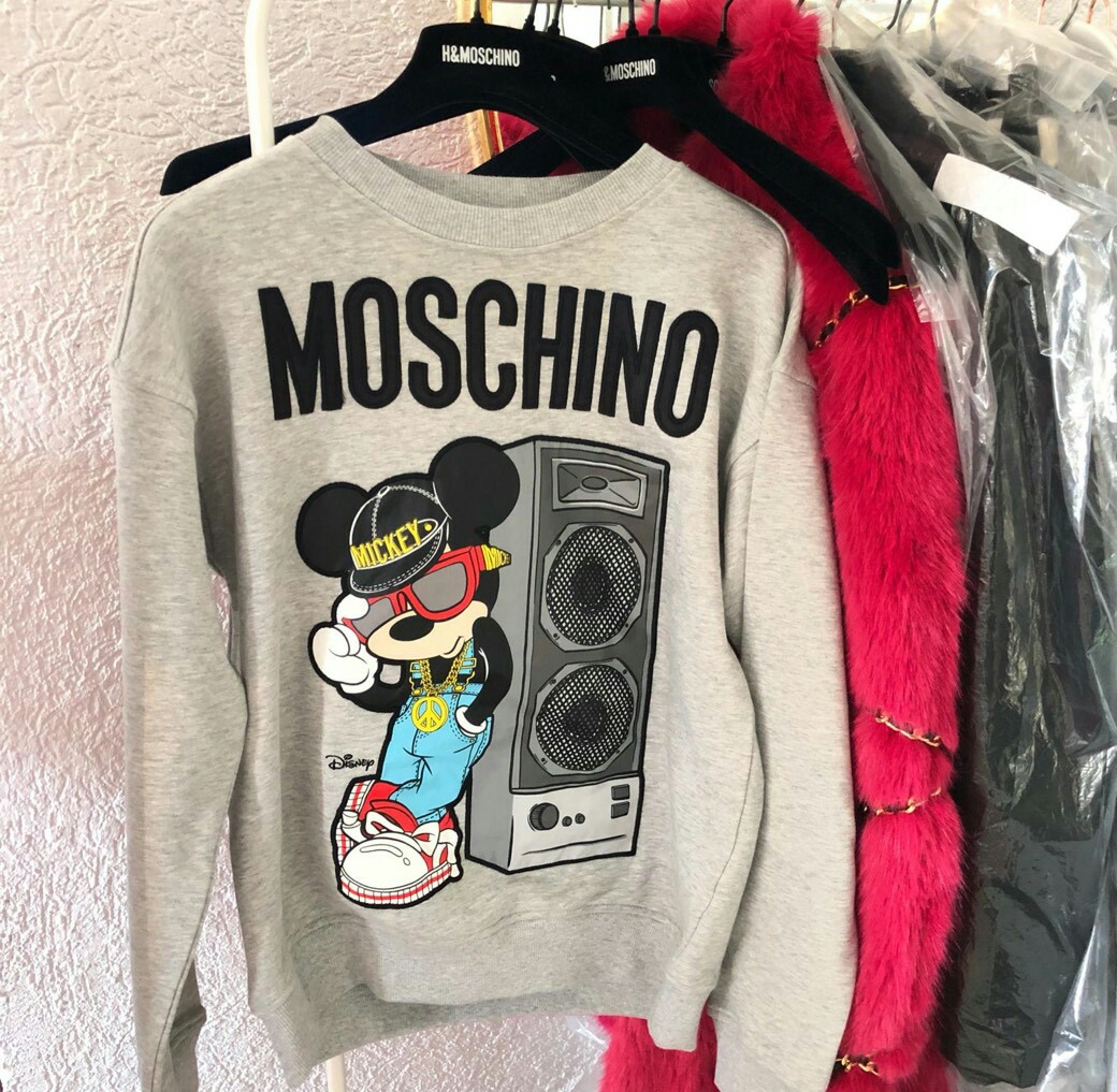 READY H M x Moschino Sweater Mickey Grey size M