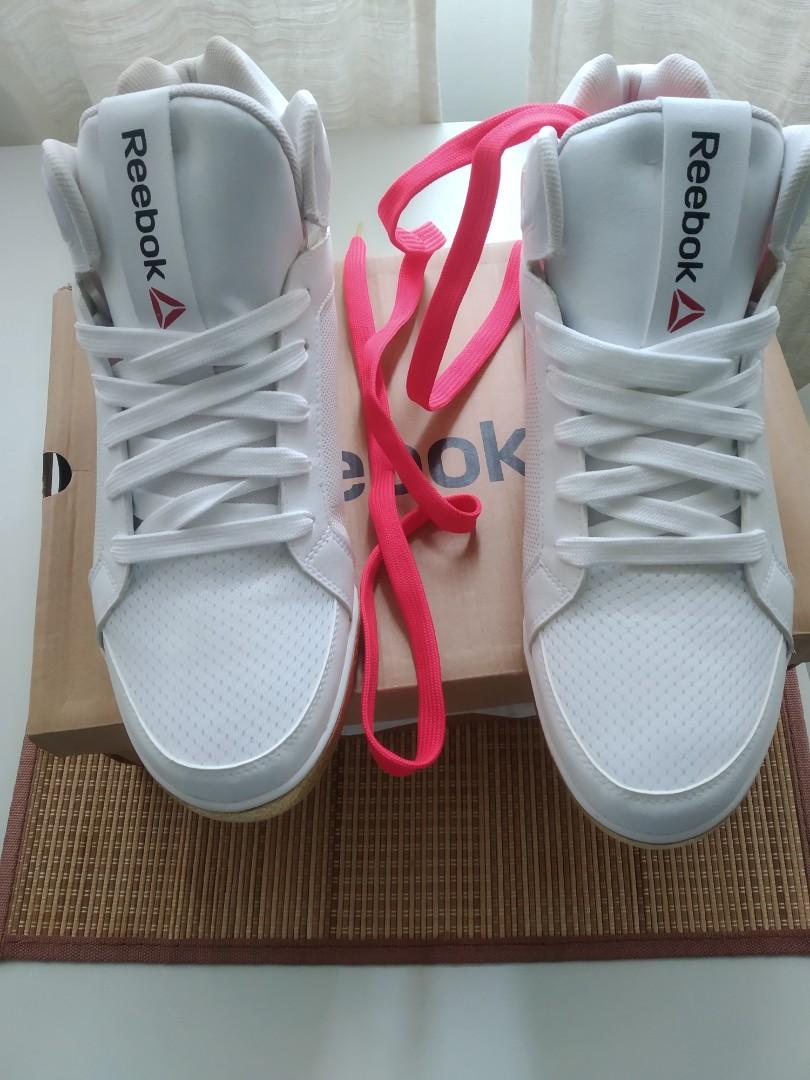 gold reebok high tops