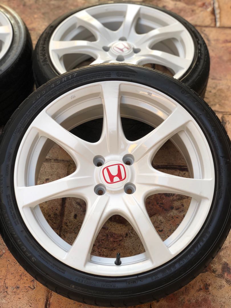 Honda Type R Ricaro Rims Rim Honda Type R 17 inci 4x100, Auto Accessories on Carousell