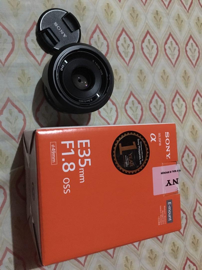 Sony Lens 35mm 1.8 OSS (Category: Lens & Kits) located in Manila. Submitted by aigprelove (Listing ID 209800959, Image 2). Description: Condition: 10/10 Bought Feb 2018 but just recently used for a trip last Dec 2018 so this can be considered good as brand new. Bought from Sony Glorietta. Comes with a lens cap, hood and the box is still with me. PRICE NON NEGOTIABLE. DM for more pictures. #sony #sonyph #sonylens #sonyforsale #sonyphforsale #sony3