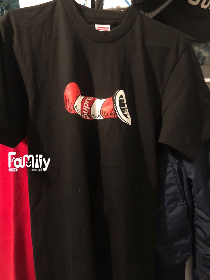 supreme cat in the hat tee red