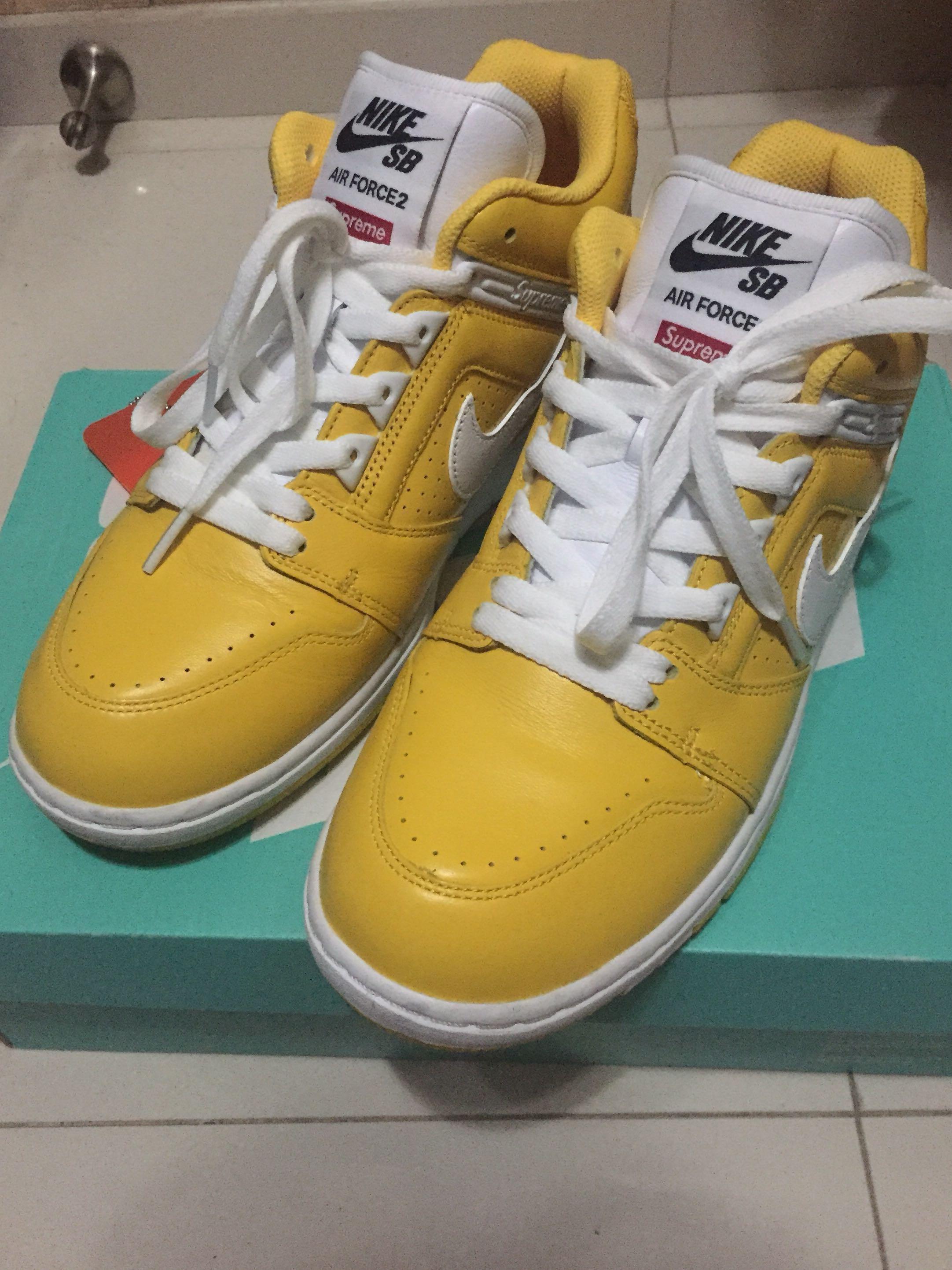 Supreme x Nike SB AF2 low yellow, 男裝, 鞋, 波鞋- Carousell