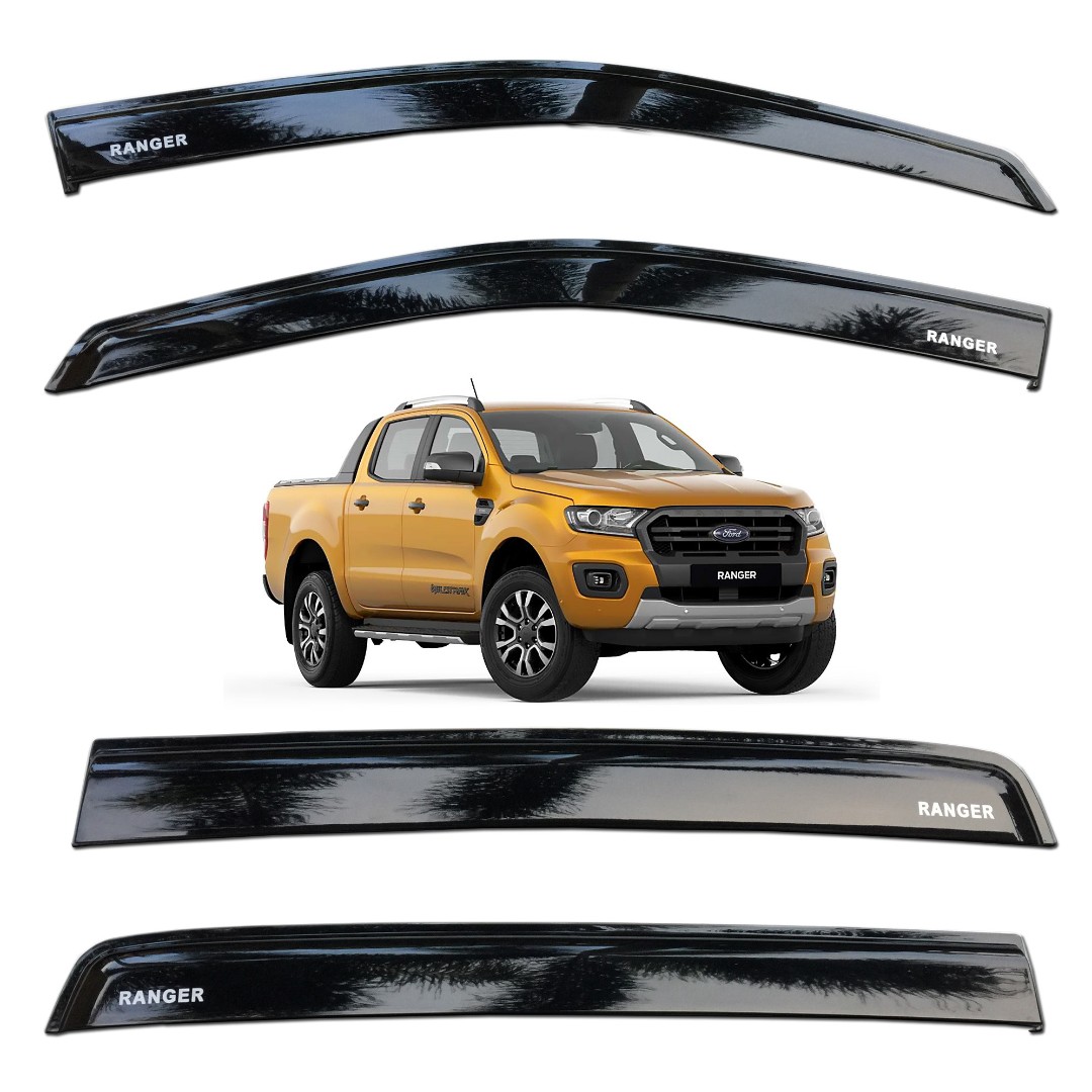 T7 Ford Ranger 2015 2018 Oem Rain Sun Guard Window Visor Black Car Parts Accessories On Carousell