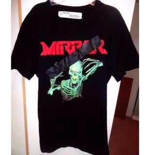 Off White Virgil Abloh "Mirror" Black T shirt, Size M, Mint