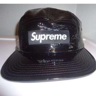 SUPREME BLACK Vinyl cap snap back, Brand new never worn!