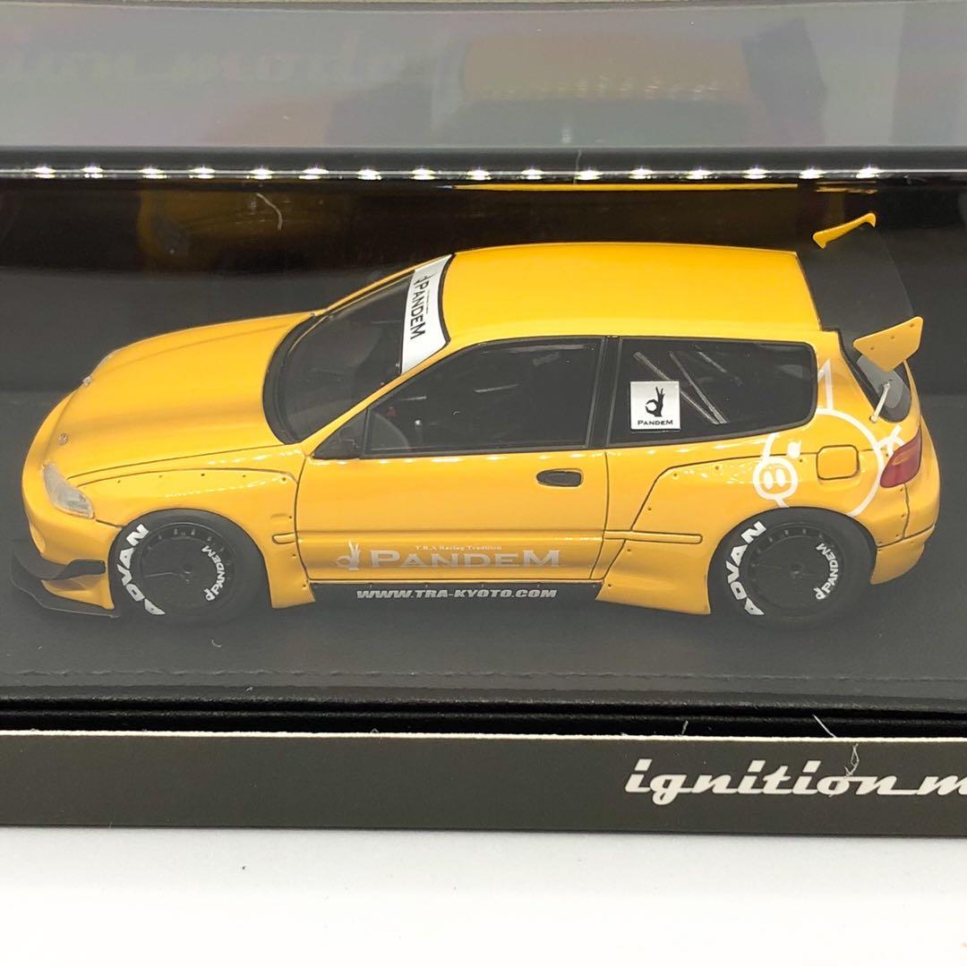 1 43 Ignition Model Honda Civic Eg6 Pandem Yellow 玩具 遊戲類 玩具 Carousell