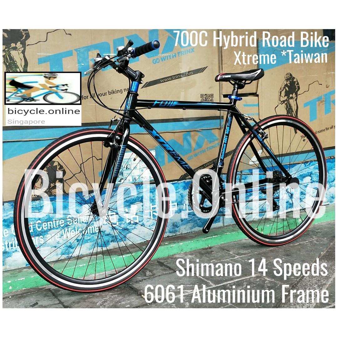 light aluminium road bike