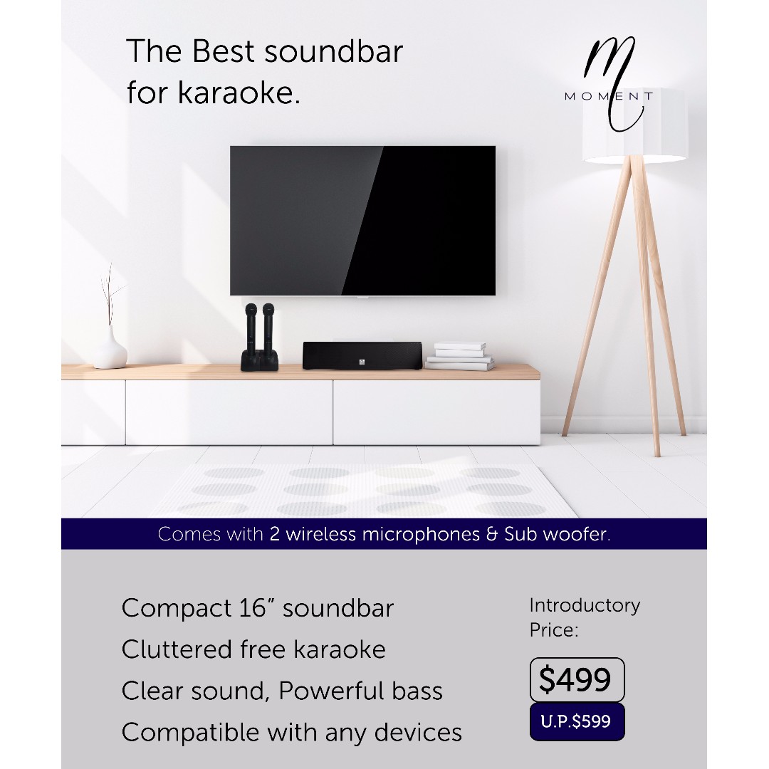 moment wireless karaoke soundbar