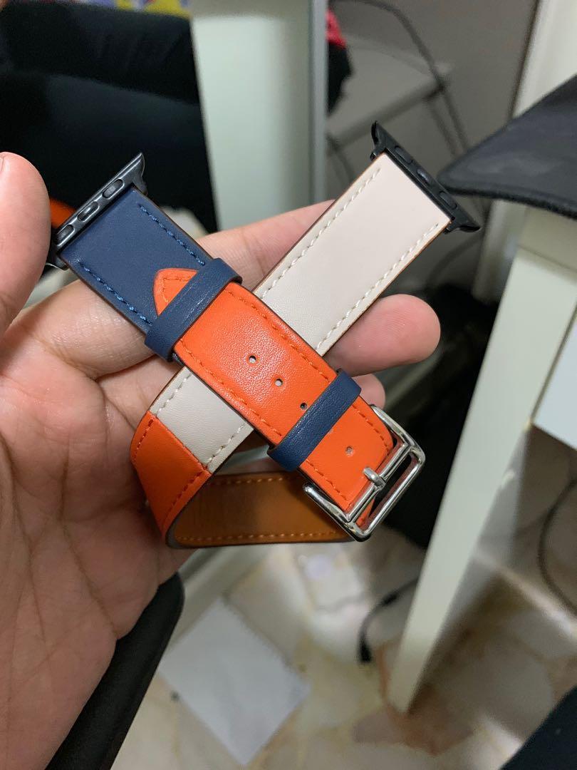 Apple watch sale hermes indigo craie