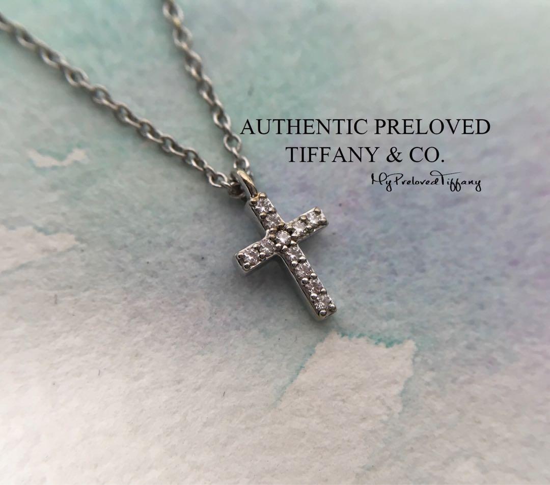 White gold cross necklace tiffany sales