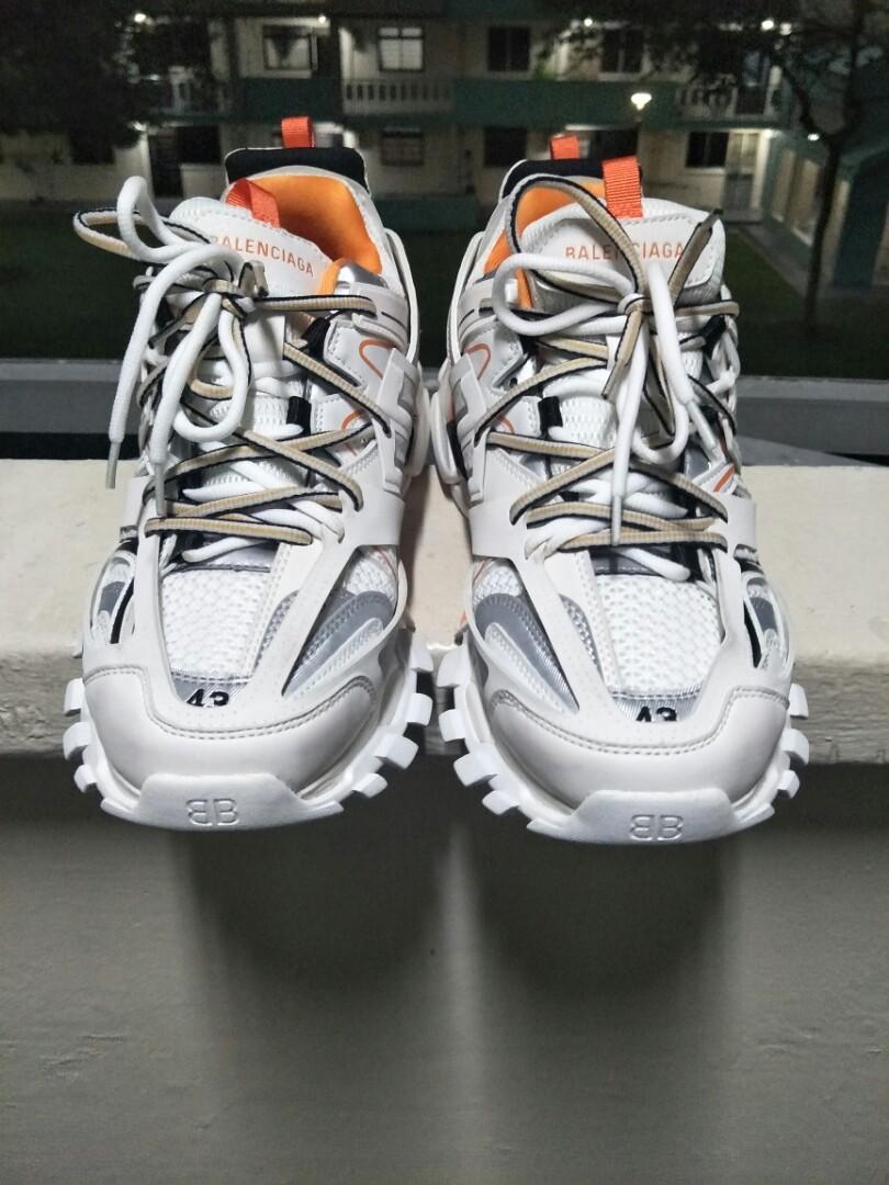 Balenciaga Grey and White Track Sneakers 191342M23700607