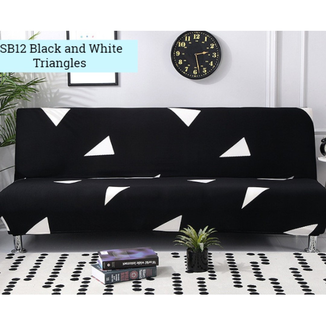 Black And White Sofa Fabric Baci Living Room