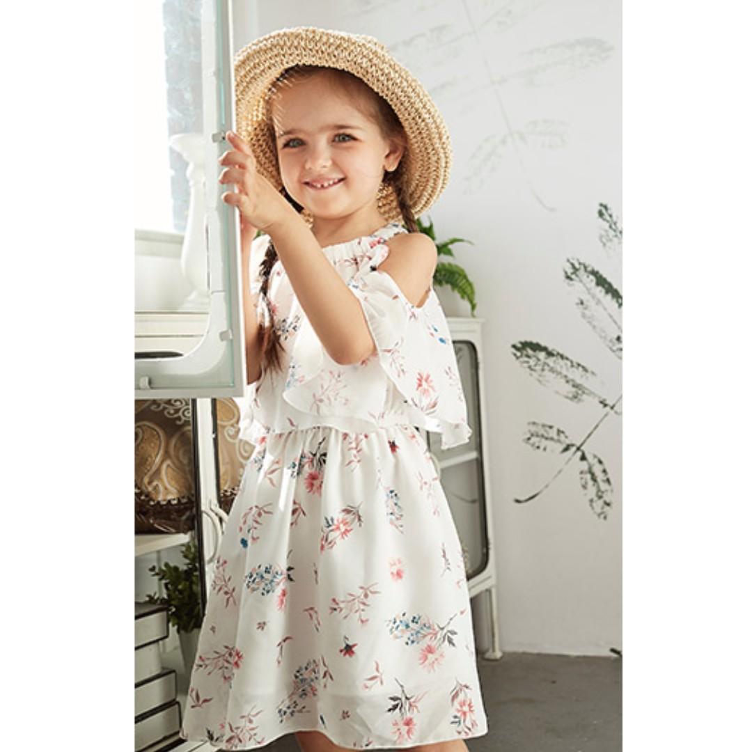 Girls white outlet floral dress