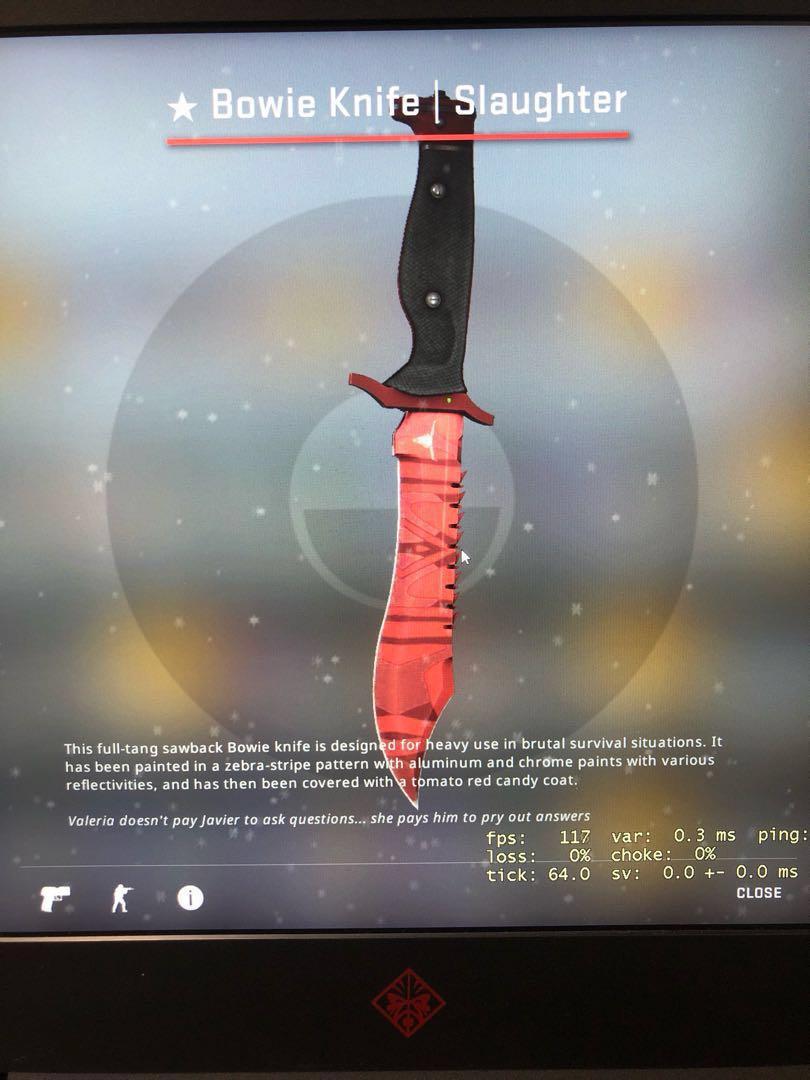 Bowie Knife Slaughter Fn Toys Games Video Gaming In Game Products On Carousell - counter blox roblox offensive knifes toys games video