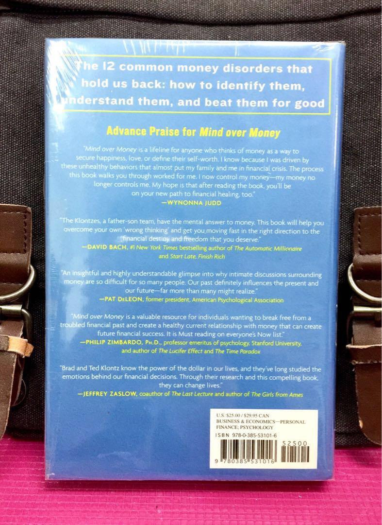Bran New Hardcover The 12 Common Money Disorders That Hold Us Back How To Identify Understand Beat Them Brad Klontz Ted Klontz Mind Over Money Overcoming The
