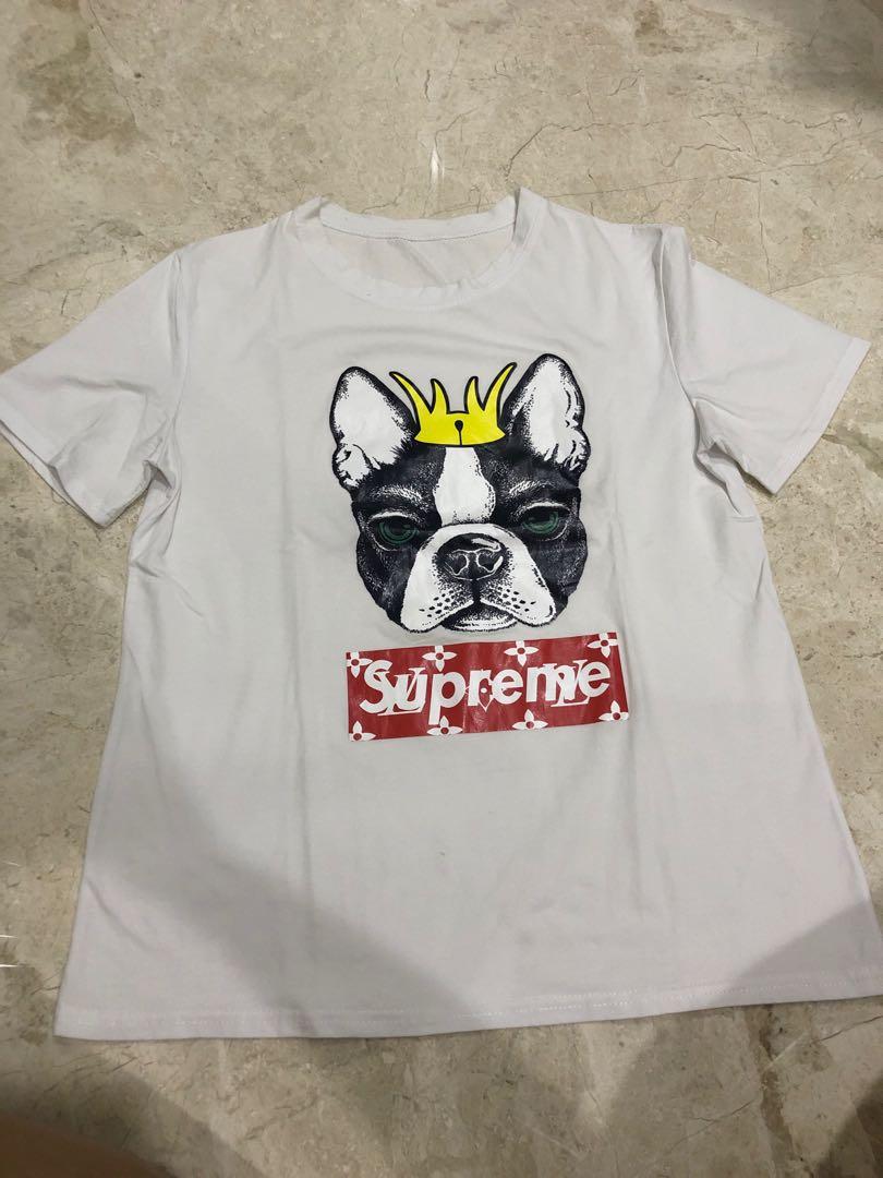 Bulldog supreme tee, Fesyen Wanita 