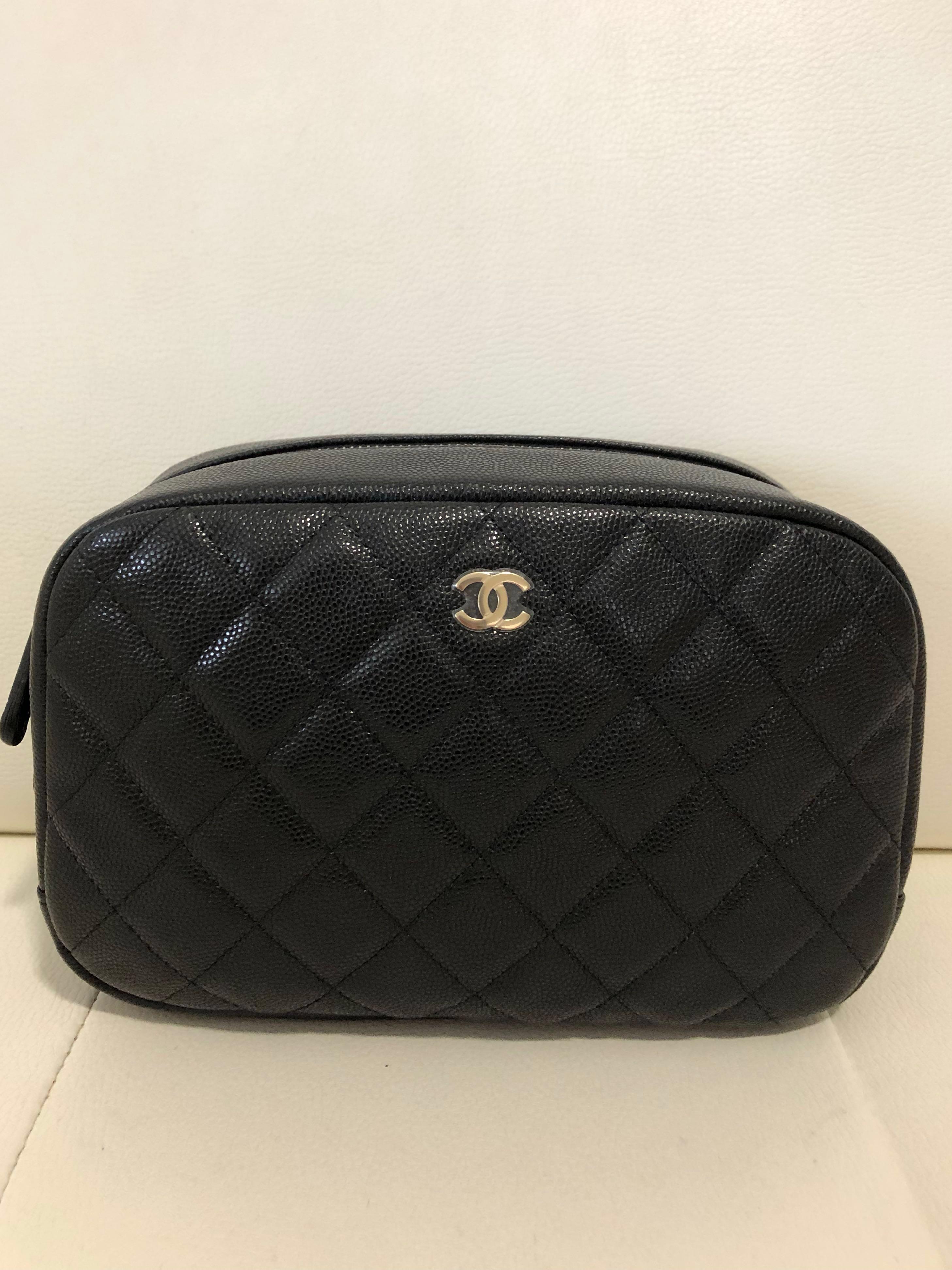 Chanel 19C Cosmetic Pouch Large Size Caviar with lghw, Luxury, Bags &  Wallets on Carousell