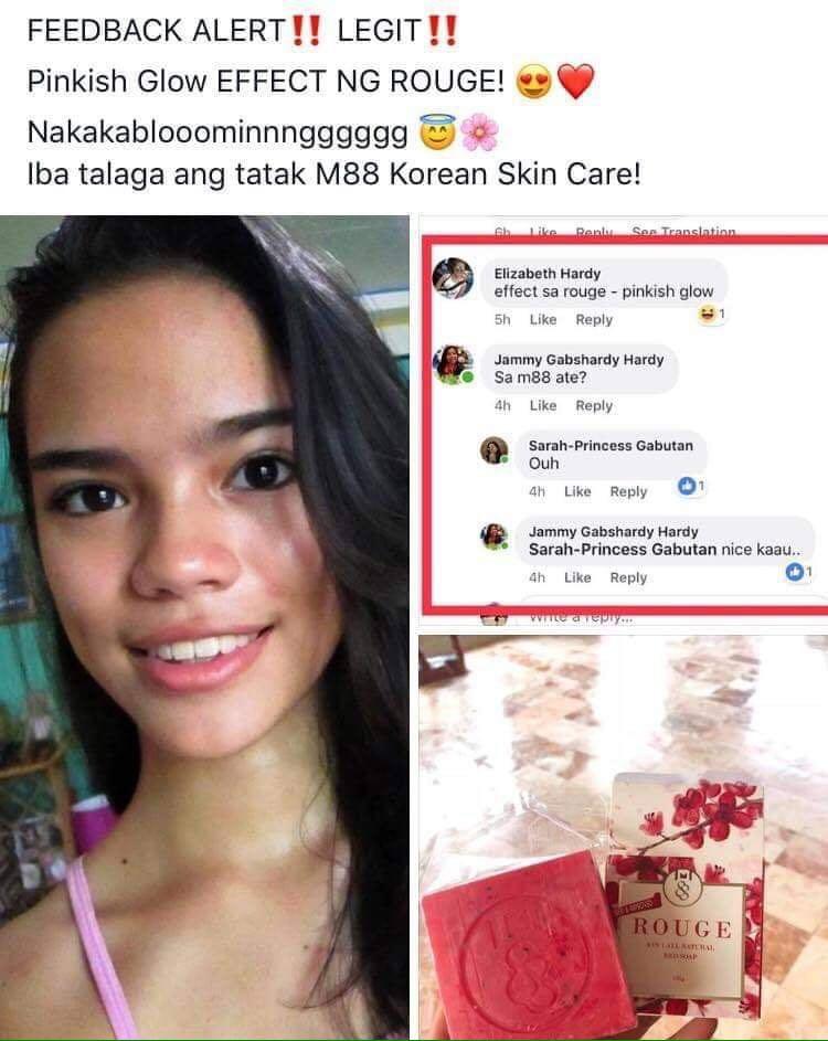 COD!ROUGE 8 in 1 ORGANIC SOAP 😍 (Category: Health Food, Drinks & Tonics) located in Manila. Submitted by crystalsky23 (Listing ID 210388609, Image 2). Description: 🍓ROUGE 8in1🍒 ❤ALL NATURAL RED SOAP❤️️ #Active Ingredients 🔴Pomegranate ➡️ Antioxidant, Exfoliant, Vitamin C, Moisturizer 🔴Tomato ➡️Vitamin A and C, Skin Rejuvenation 🔴Persimmon ➡️Moisturize, Eliminates Noneanal (Aging) Odor 🔴Strawberry ➡️Acne Prevention, UV protection, Removes E