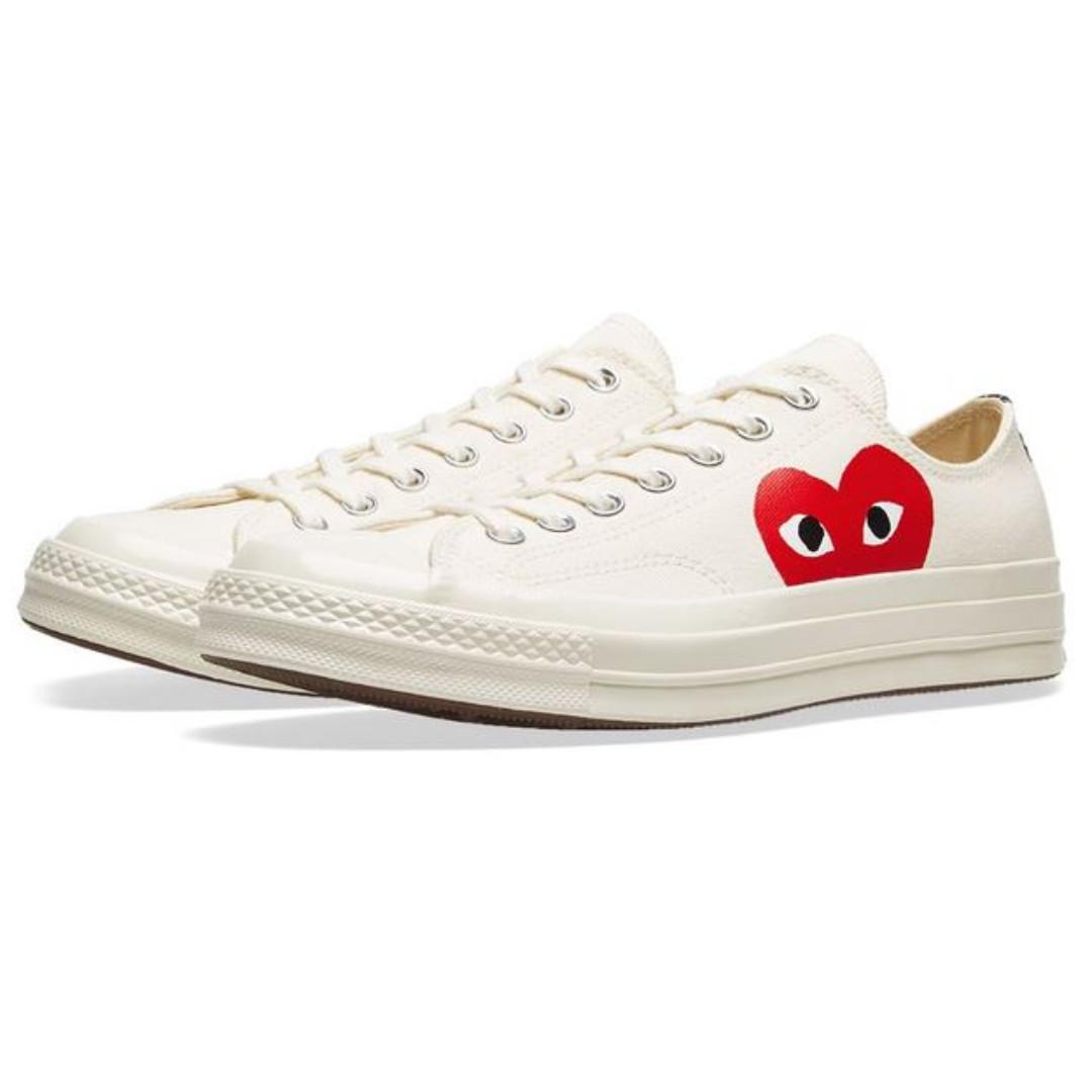 Comme des garcons play x converse chuck taylor 1970s hi beige outlet